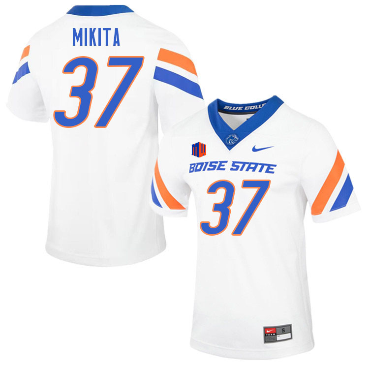 Men-Youth #37 Ethan Mikita Boise State Broncos College Football Jerseys Stitched Sale-White